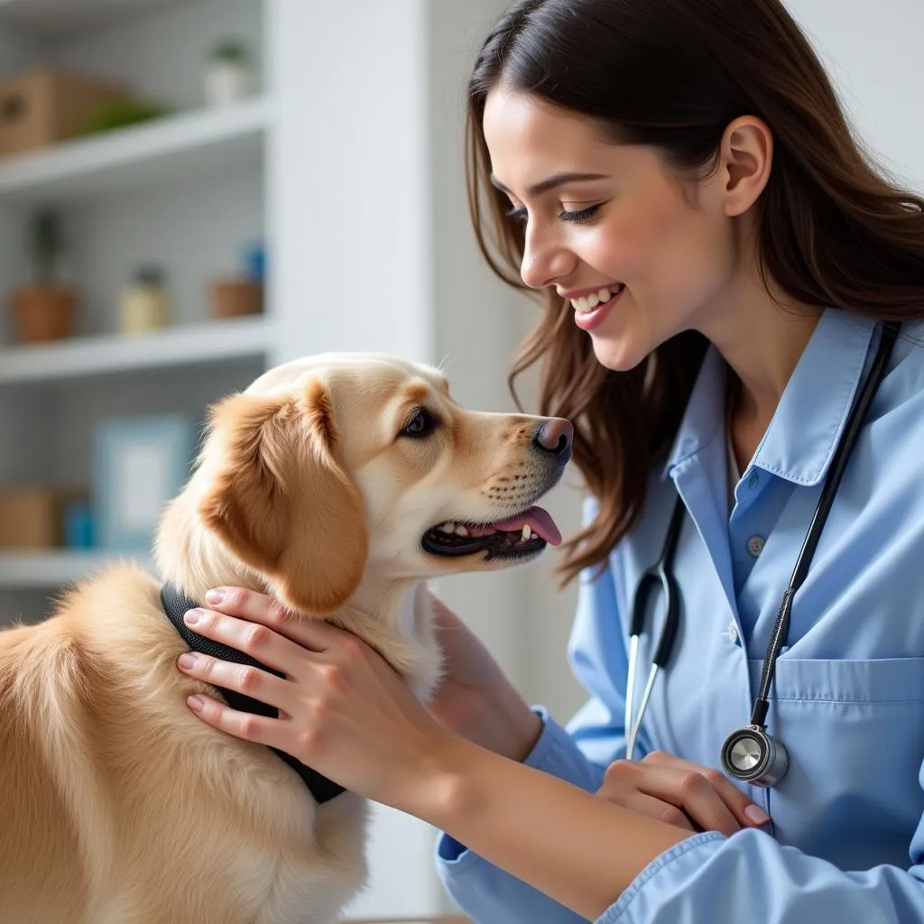 Compassionate veterinarian interacting with a pet at Country Oaks Animal Hospital