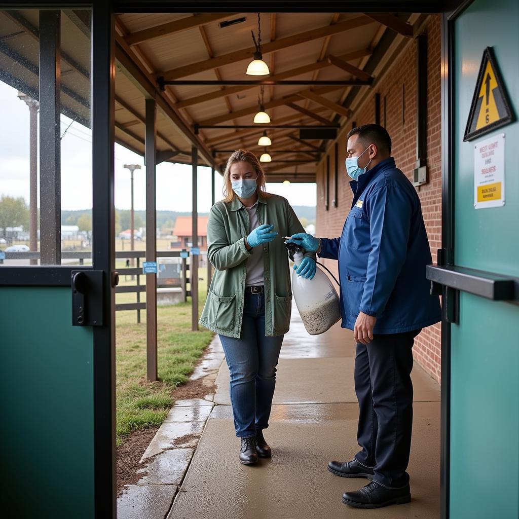 Cow Hospital Biosecurity Protocols in Action