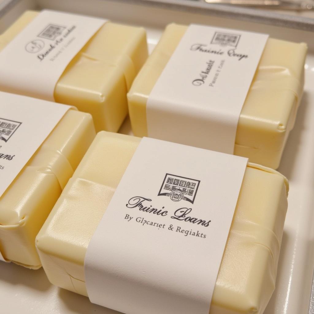 Personalized soap bars for hotel guests