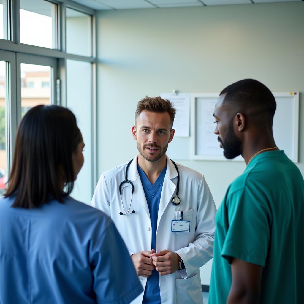 Doctors Collaborating in a Dakar Hospital