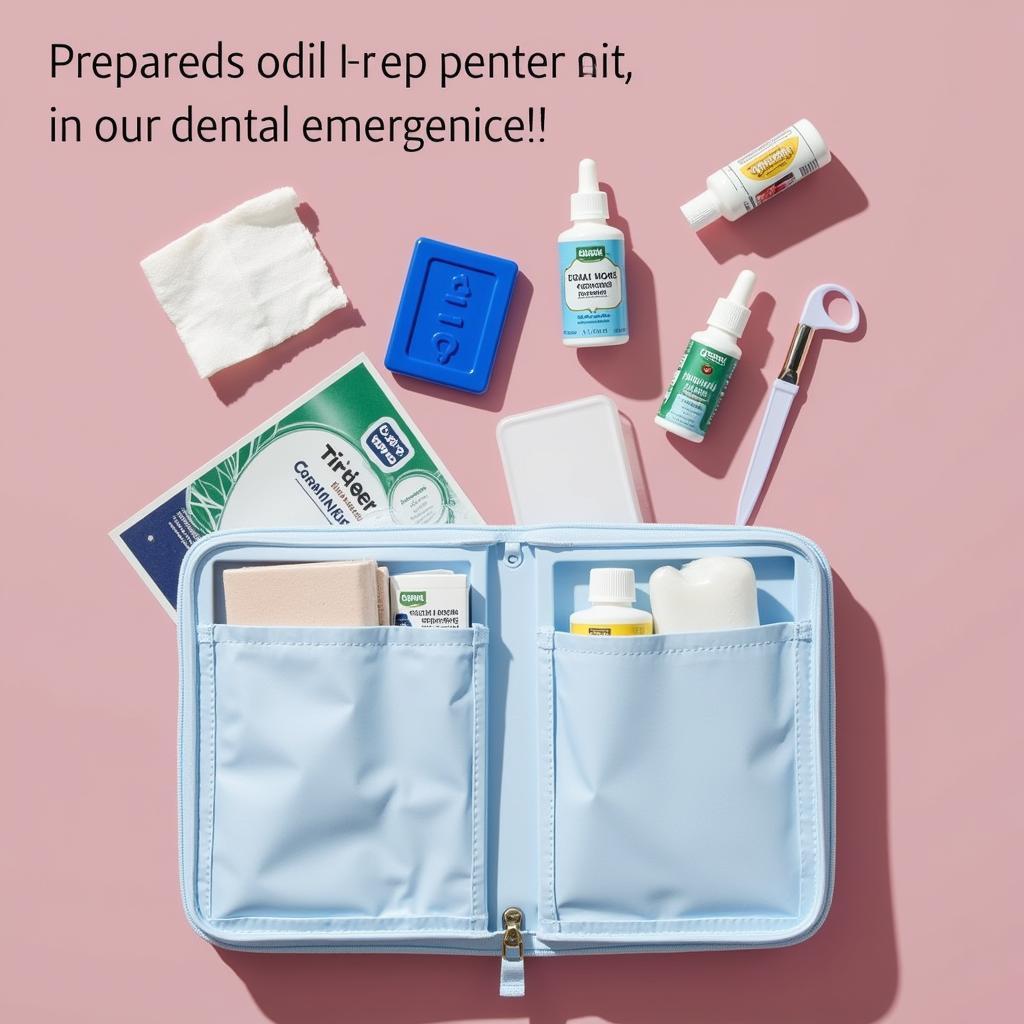 A first aid kit specifically designed for dental emergencies.