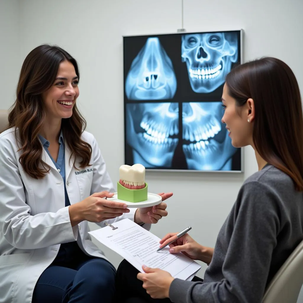  Dentist explaining treatment plan to a patient 