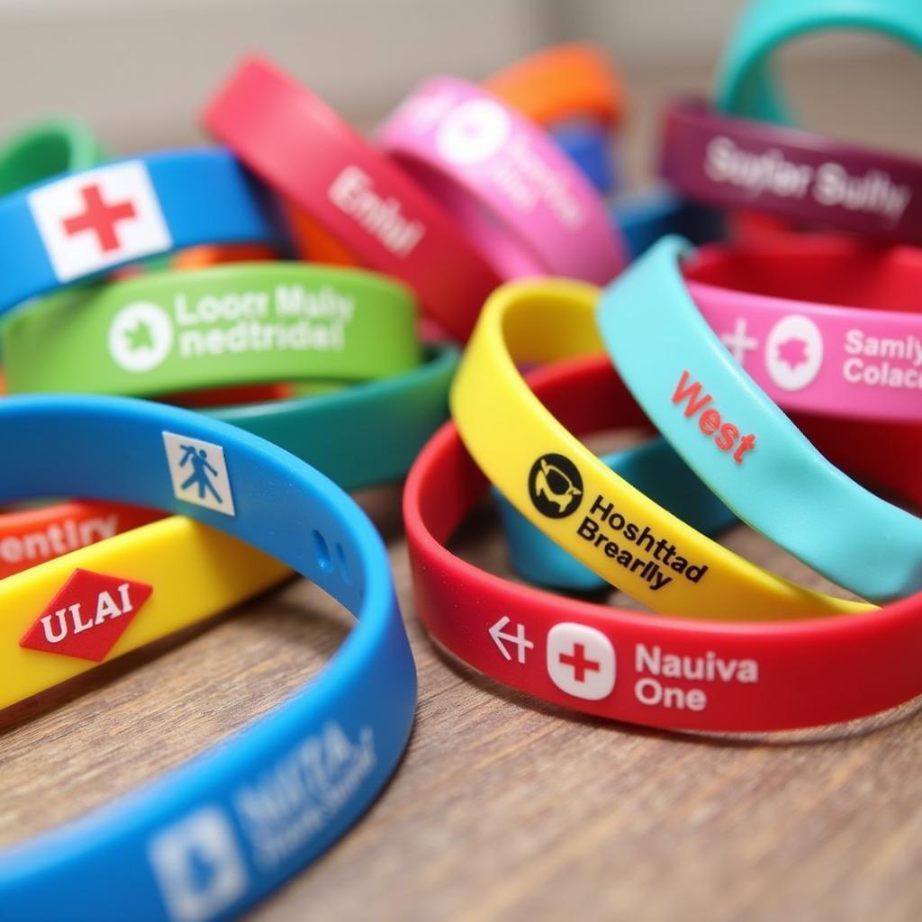 Different Colored Hospital Wristbands