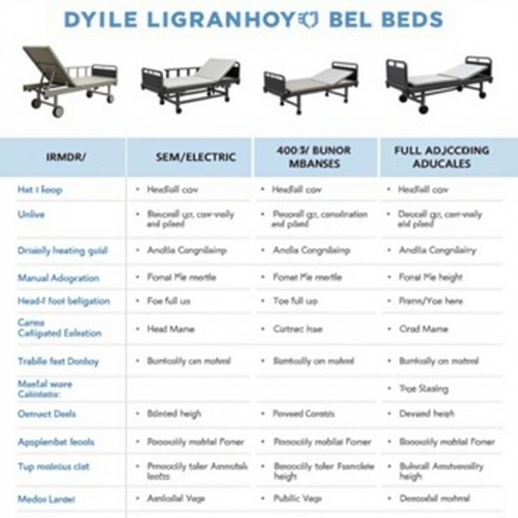 Various hospital bed options