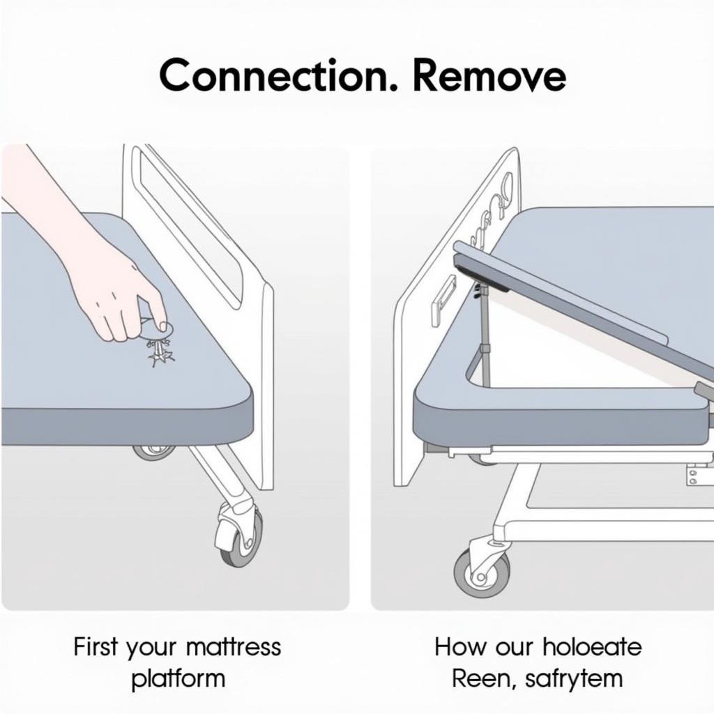 Removing the mattress platform of a hospital bed