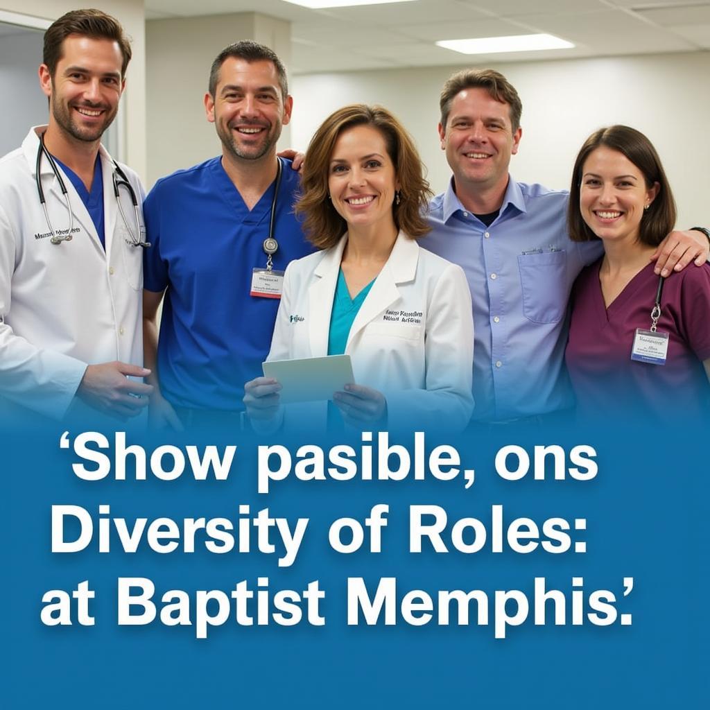 A diverse group of medical professionals collaborating in a hospital setting