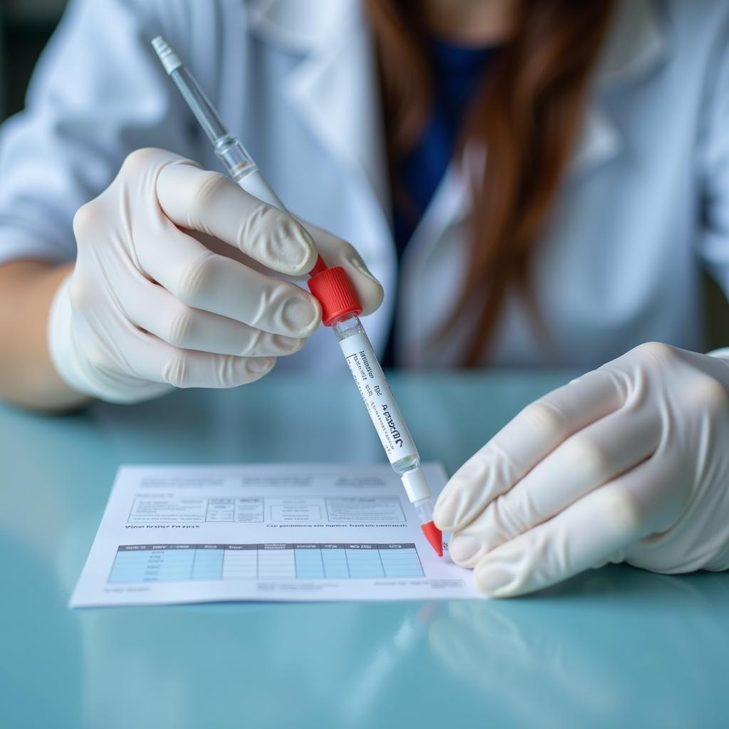 DNA Sample Being Prepared for Analysis