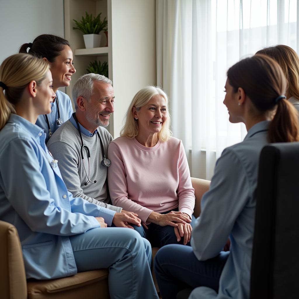 Doctor Discussing Hospital Admission with Family