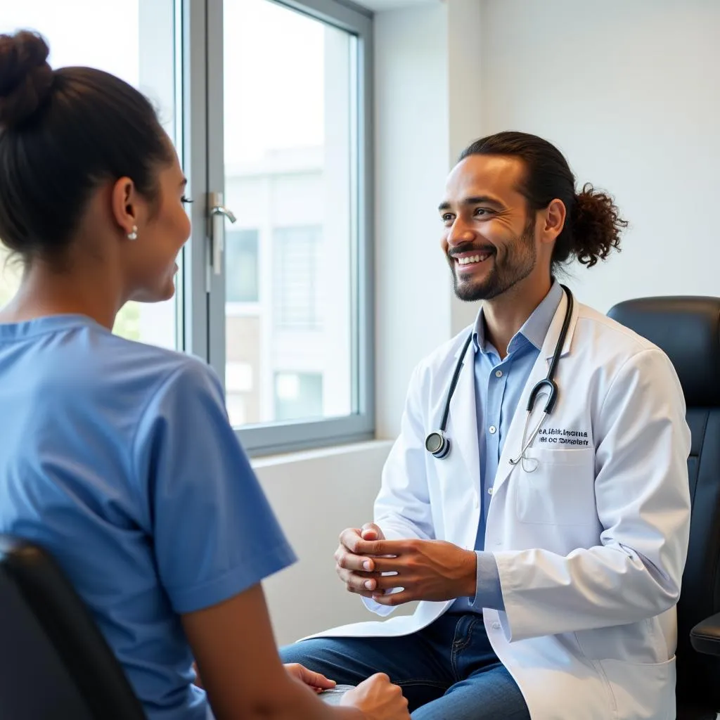 Doctor and patient in consultation