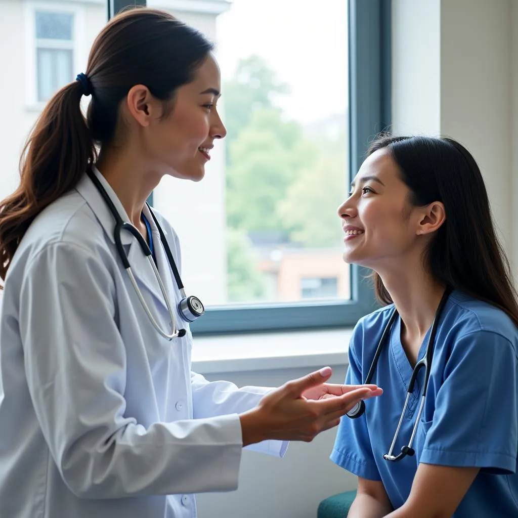 Doctor and patient during a consultation