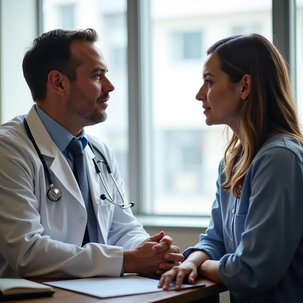 Doctor discussing treatment plan with a patient