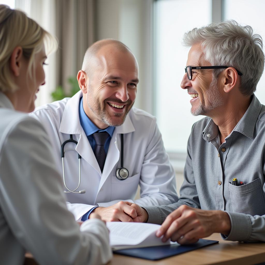 Doctor and patient engaged in a consultation 