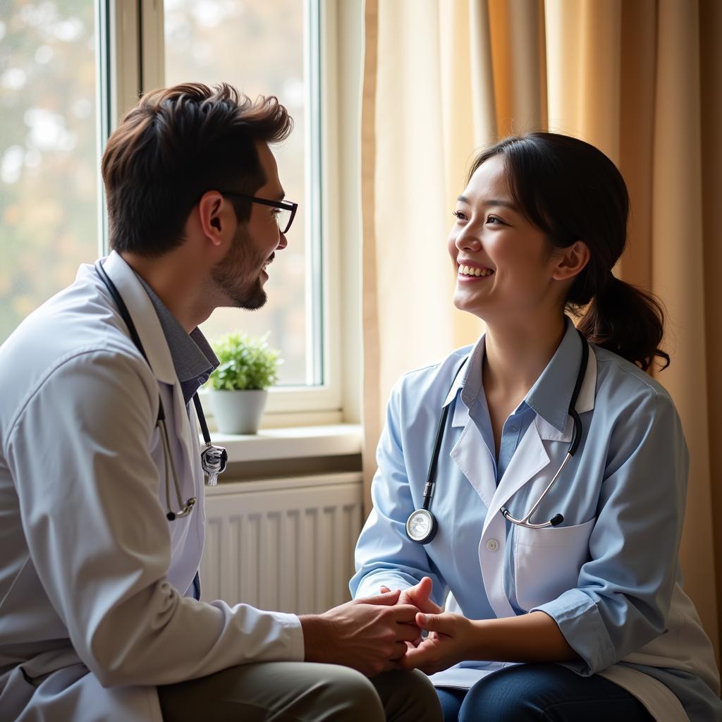 Doctor and patient in consultation