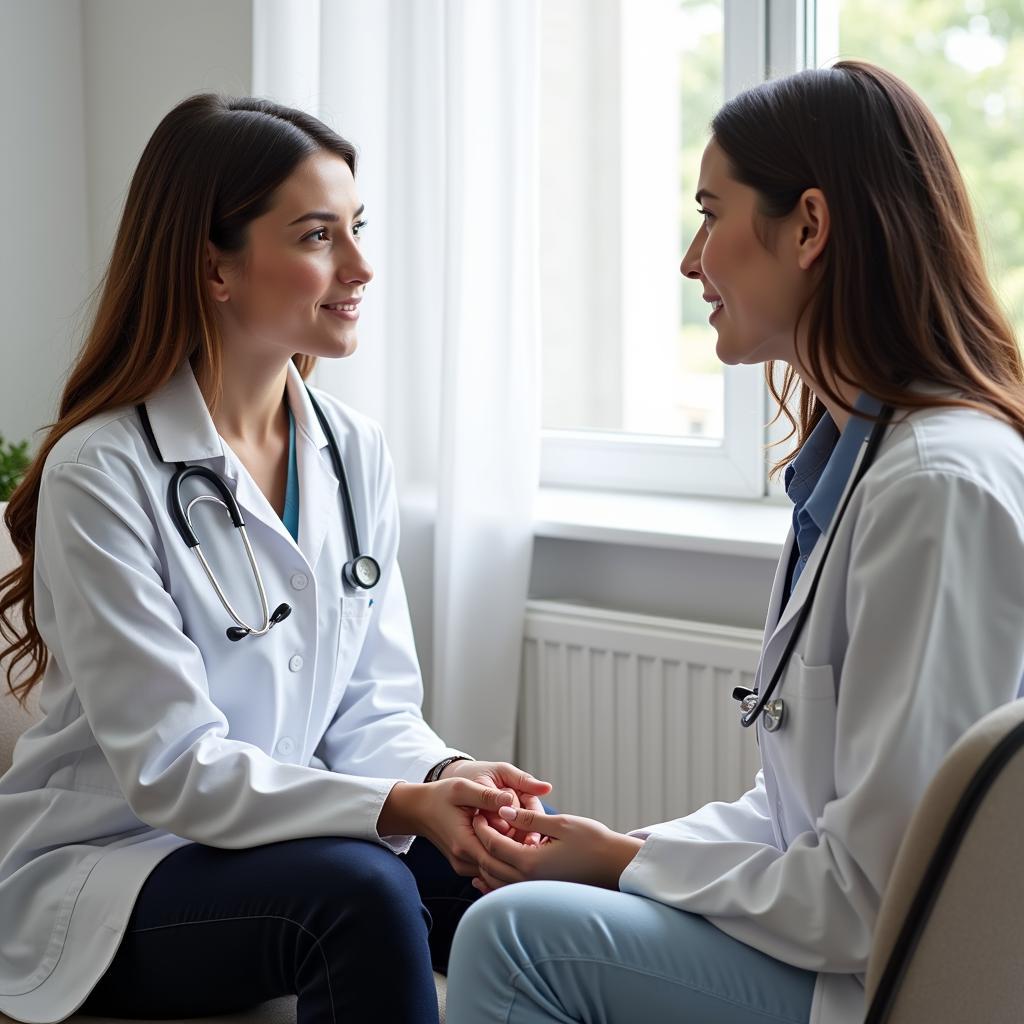 Doctor and patient in consultation