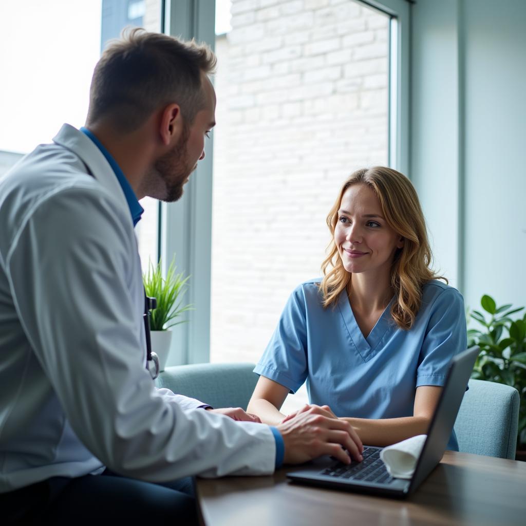 Doctor and patient in consultation