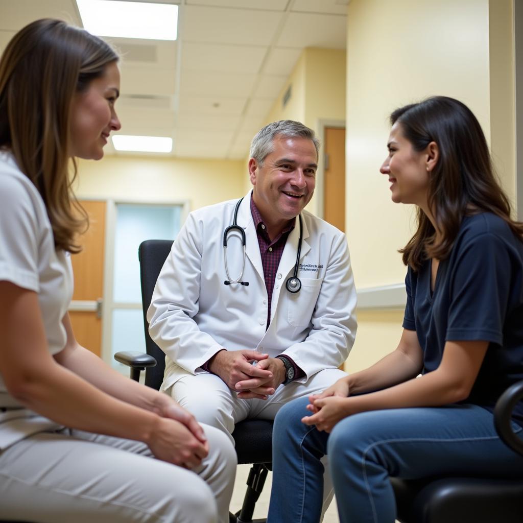 Doctor and Patient Having a Consultation in Georgetown, TX