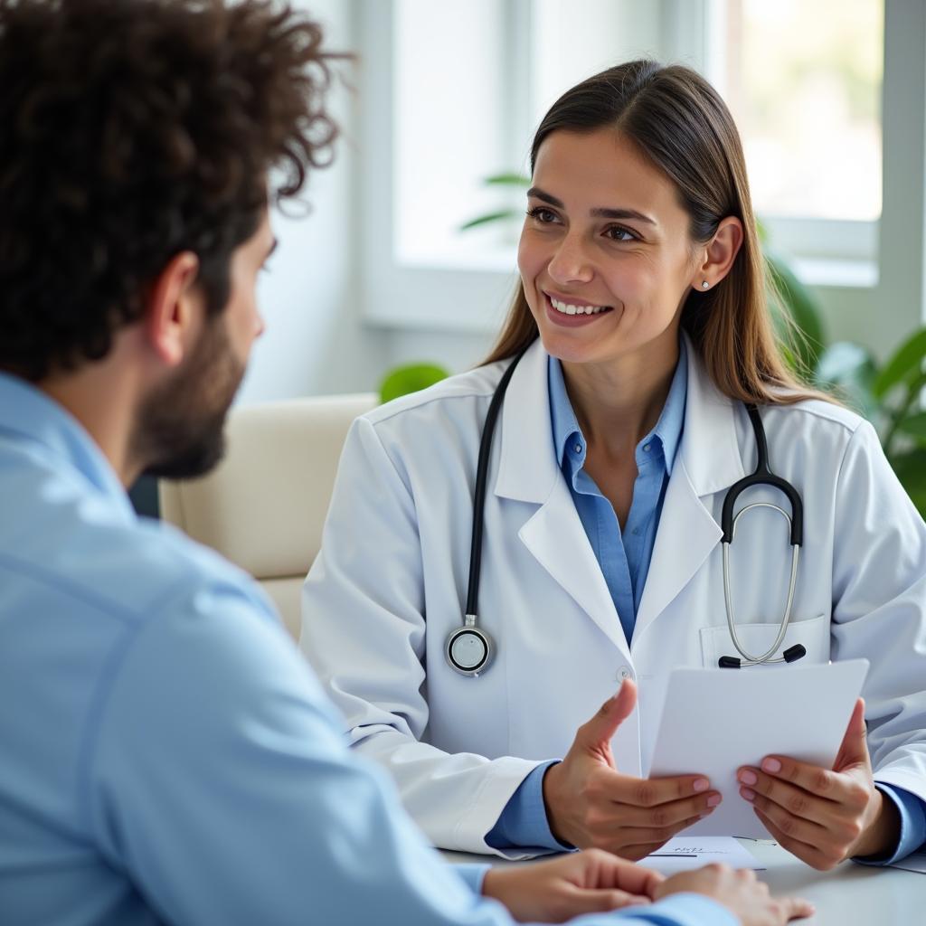 Doctor and patient engaged in a consultation at a Ruskin, FL, hospital