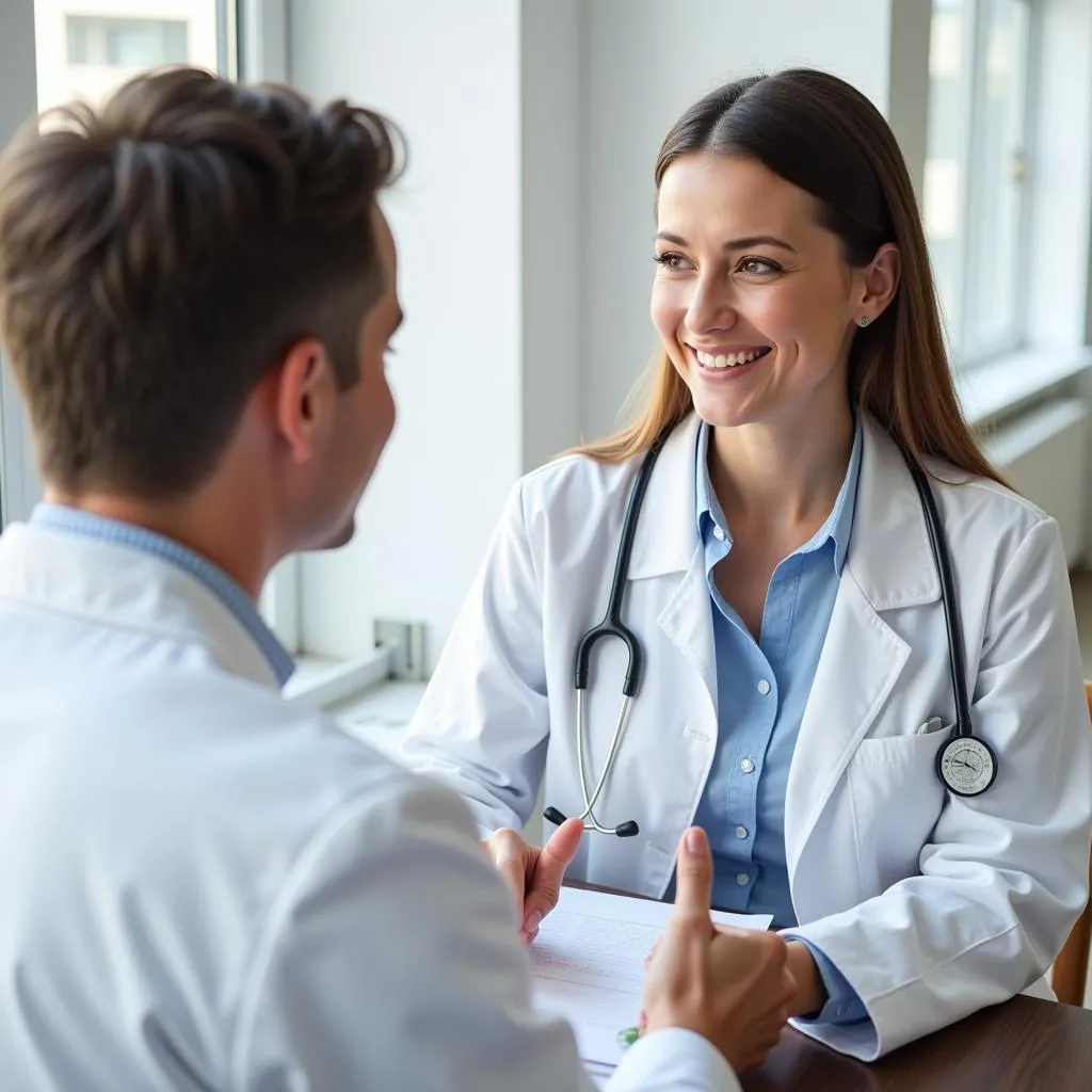 Doctor and Patient Having a Discussion