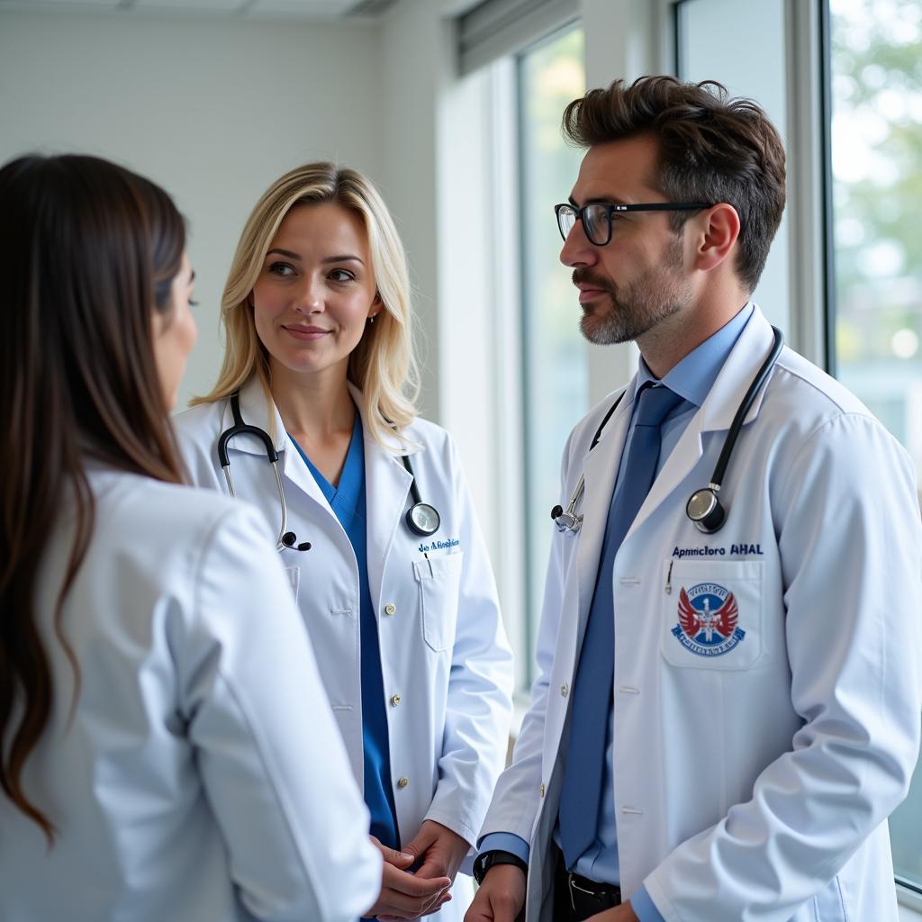 Doctors Consulting in Hospital Jackets