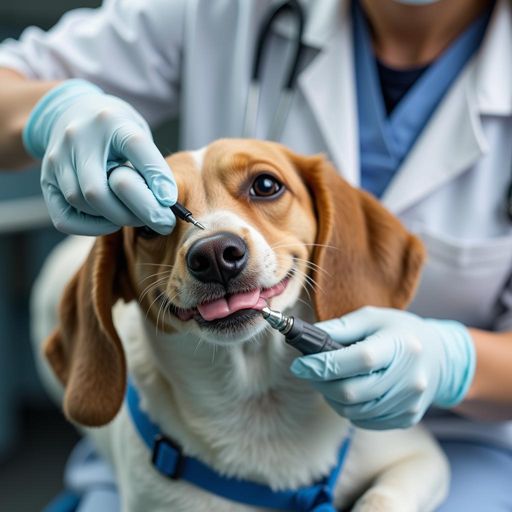 Dog Receiving Dental Care