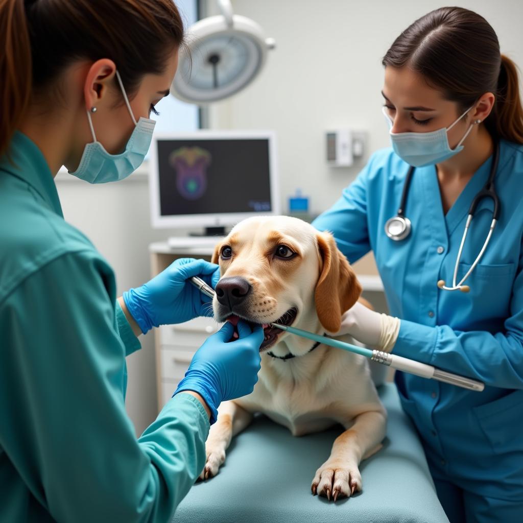 Dog Receiving Dental Care in Lake Zurich