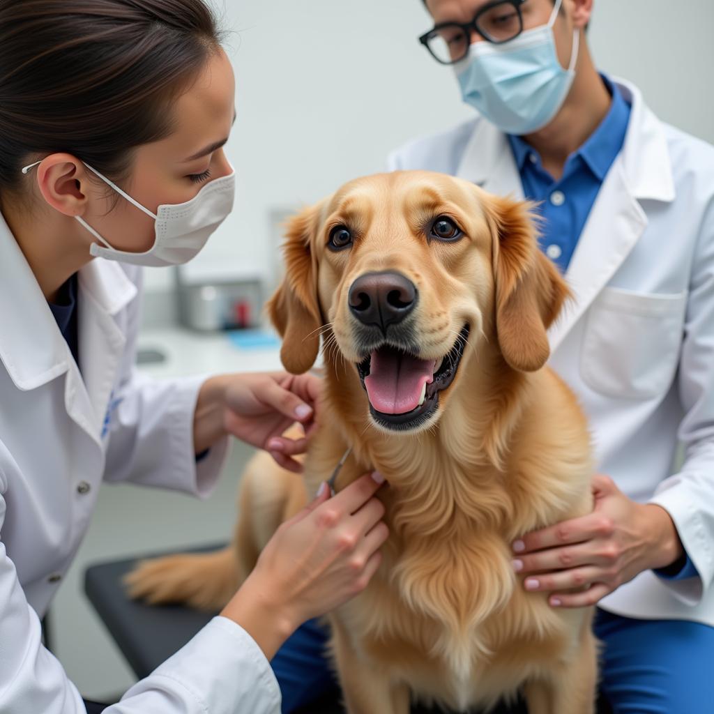 Dog Receiving Vaccination