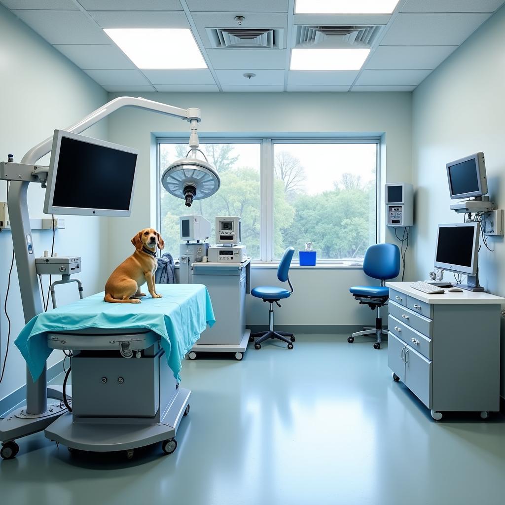 Modern surgical suite at a Dripping Springs pet hospital