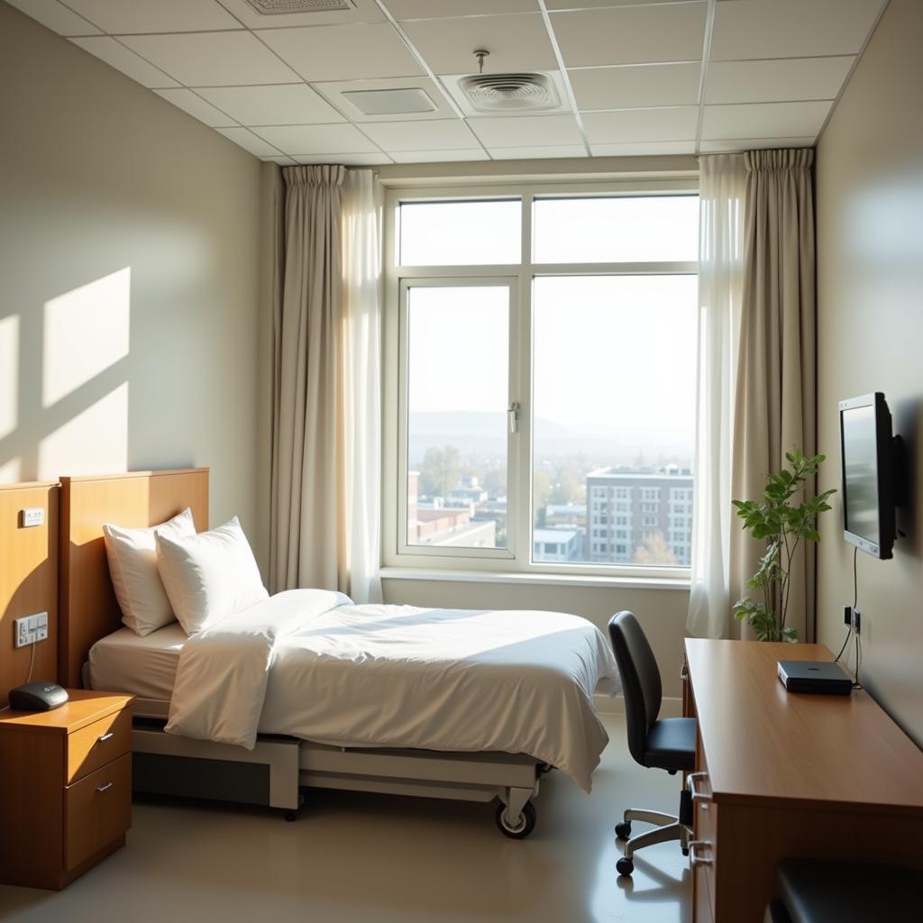 Comfortable and Well-equipped Patient Room