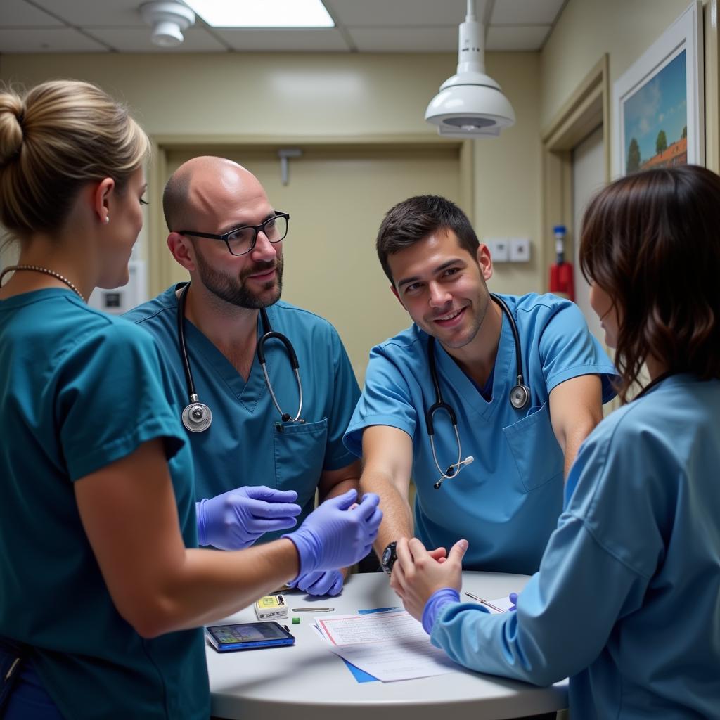 Medical Team Collaborating in Eagle Pass Hospital