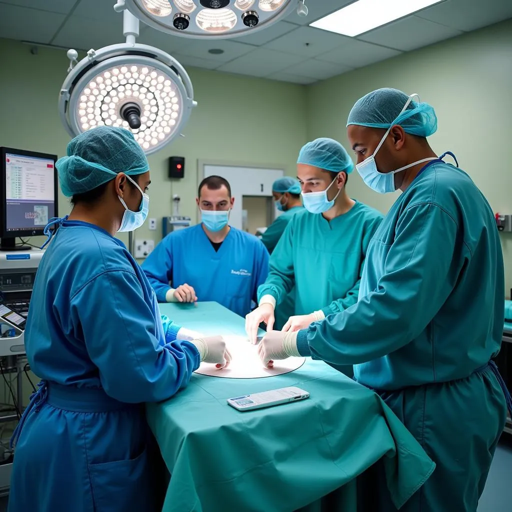 Skilled Surgical Team in East Chicago Hospital