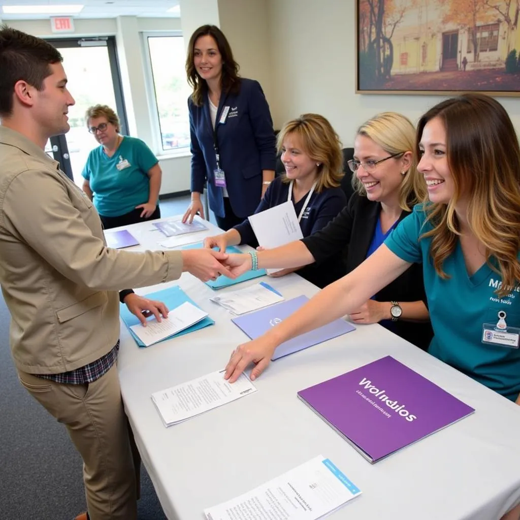 East Hampton Hospital staff participating in a community event