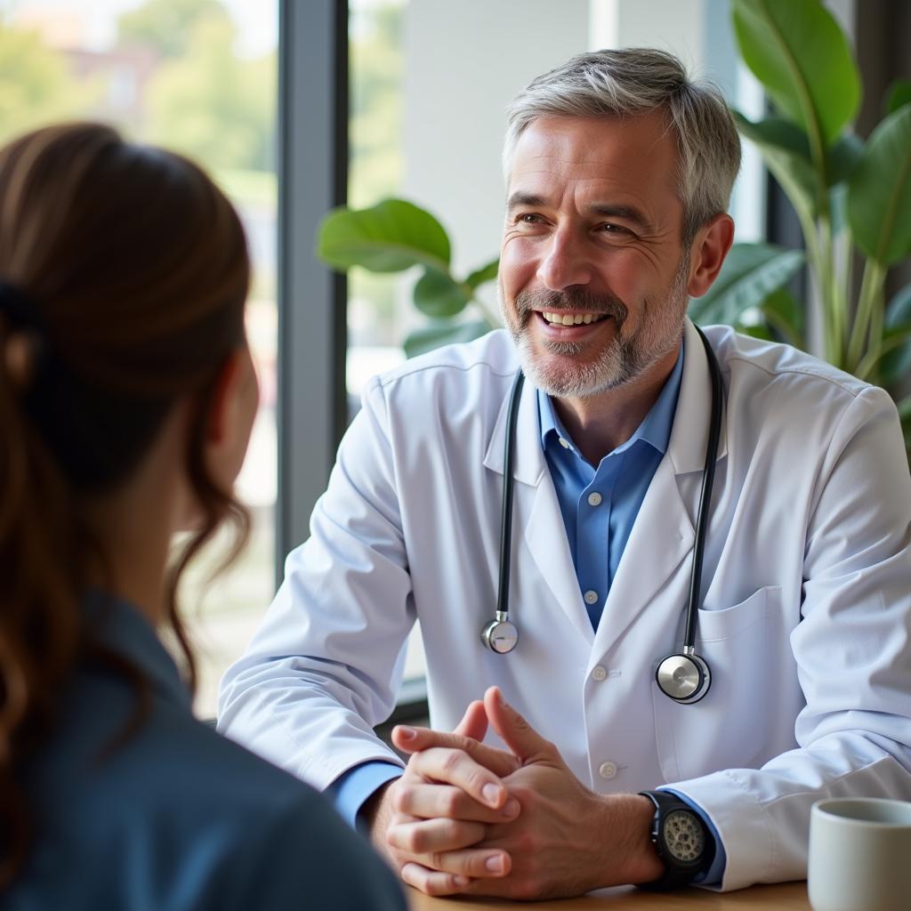 Doctor consulting with a patient at Pamela Youde Nethersole Eastern Hospital