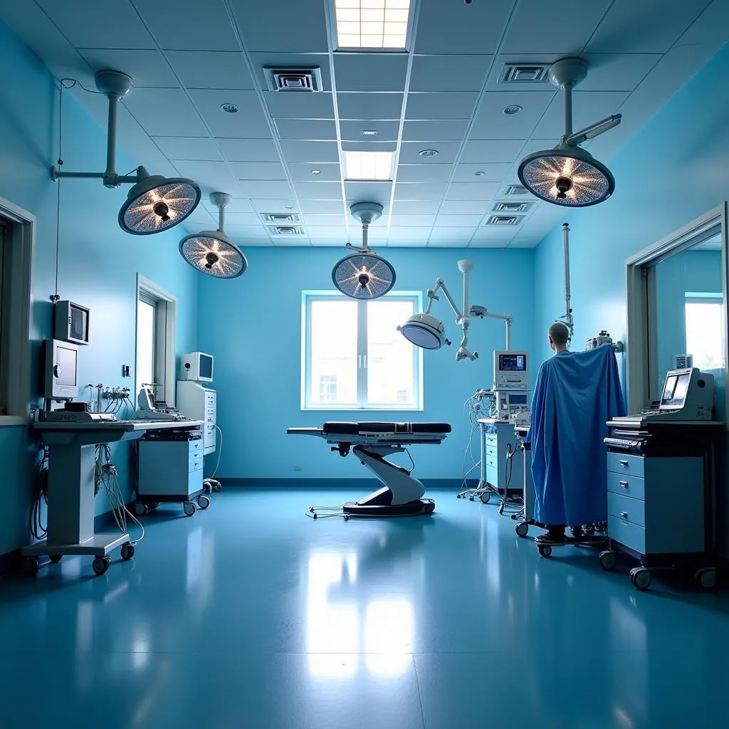 State-of-the-art operating room with advanced surgical equipment