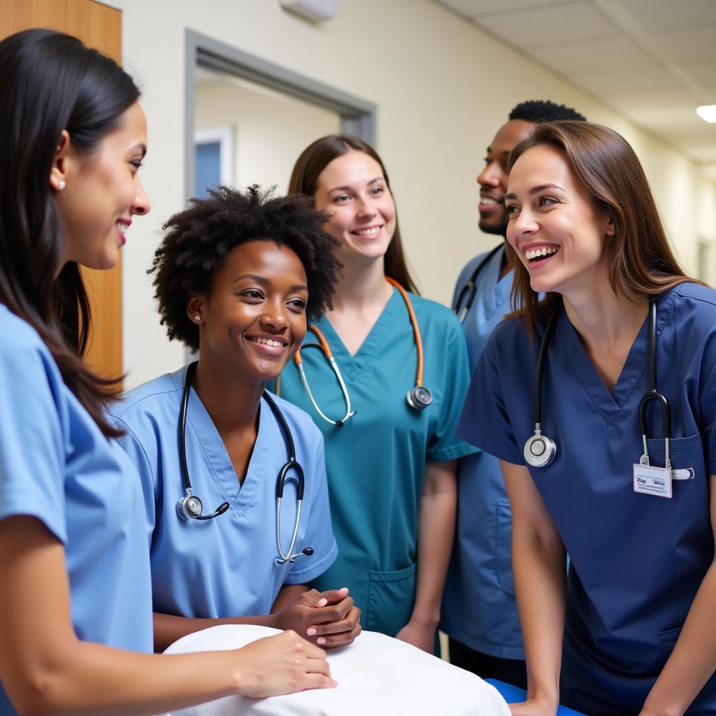 Diverse team of allied health professionals at Edwards Hospital