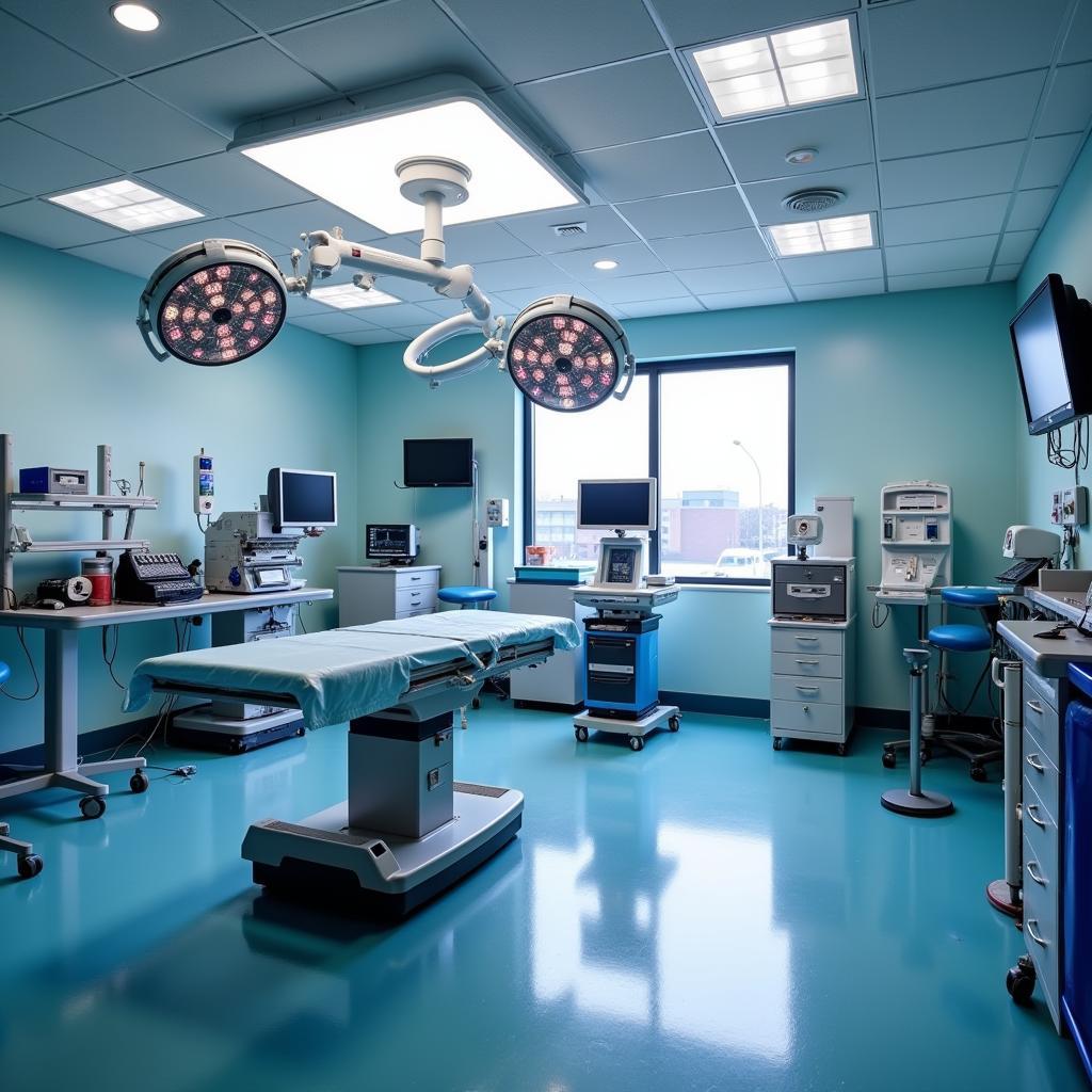 State-of-the-art operating room with advanced surgical equipment