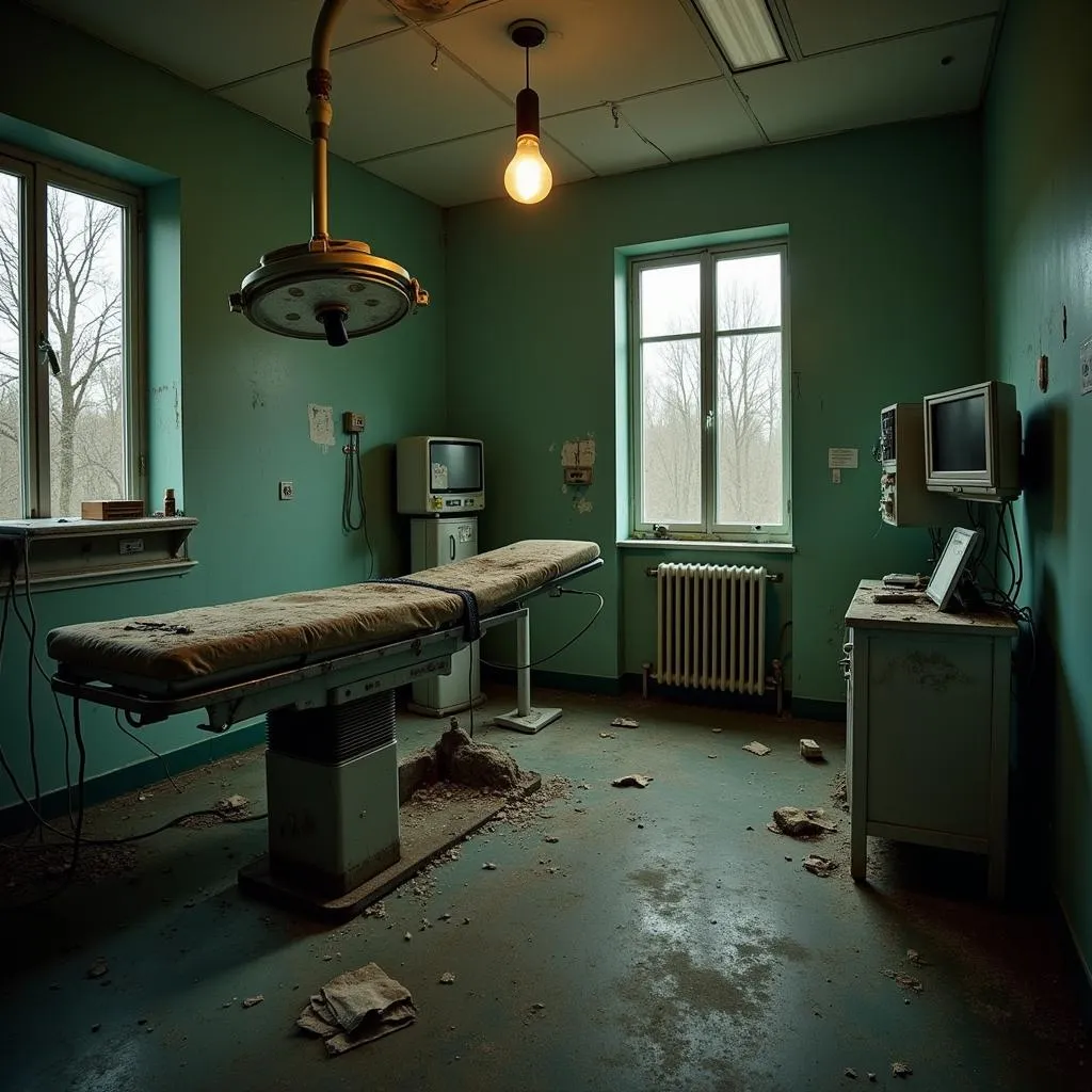 An abandoned operating room