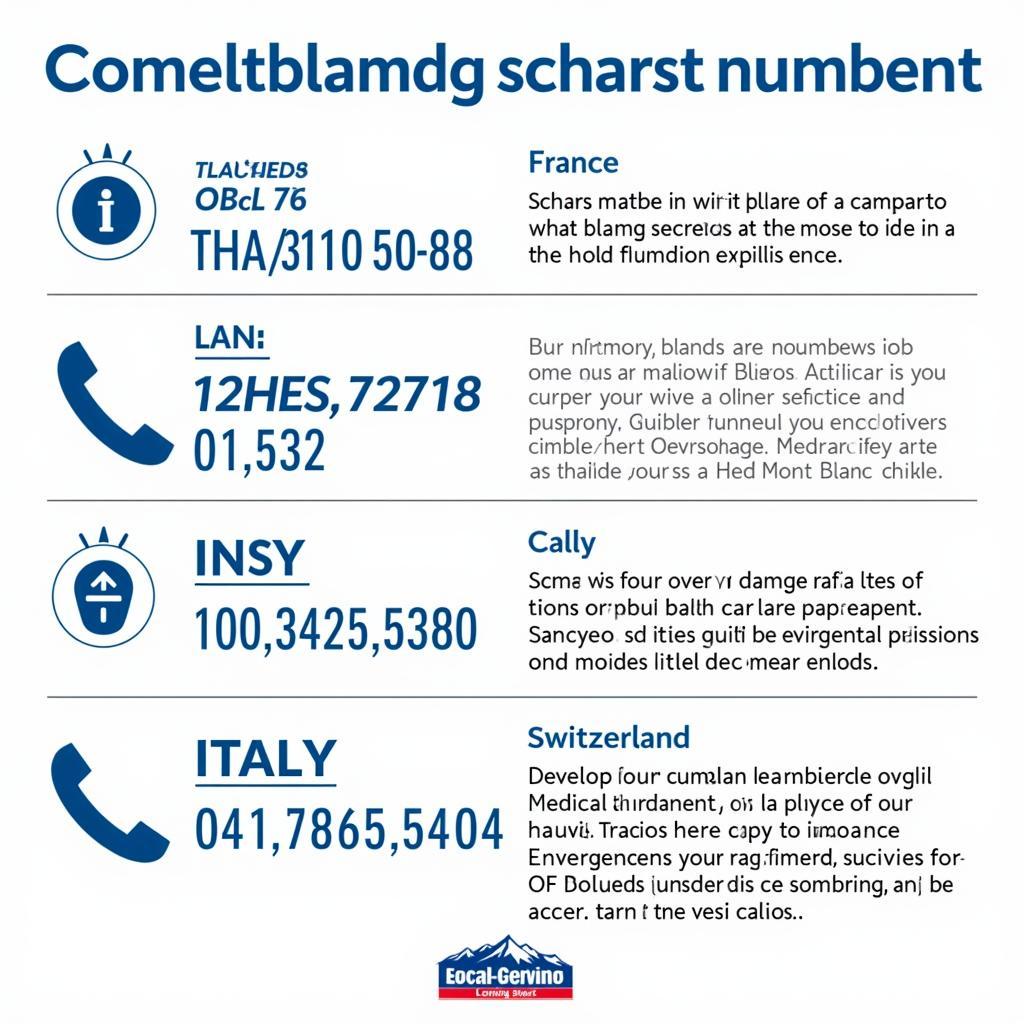 Emergency Contact Information and Procedures in the Mont Blanc Region