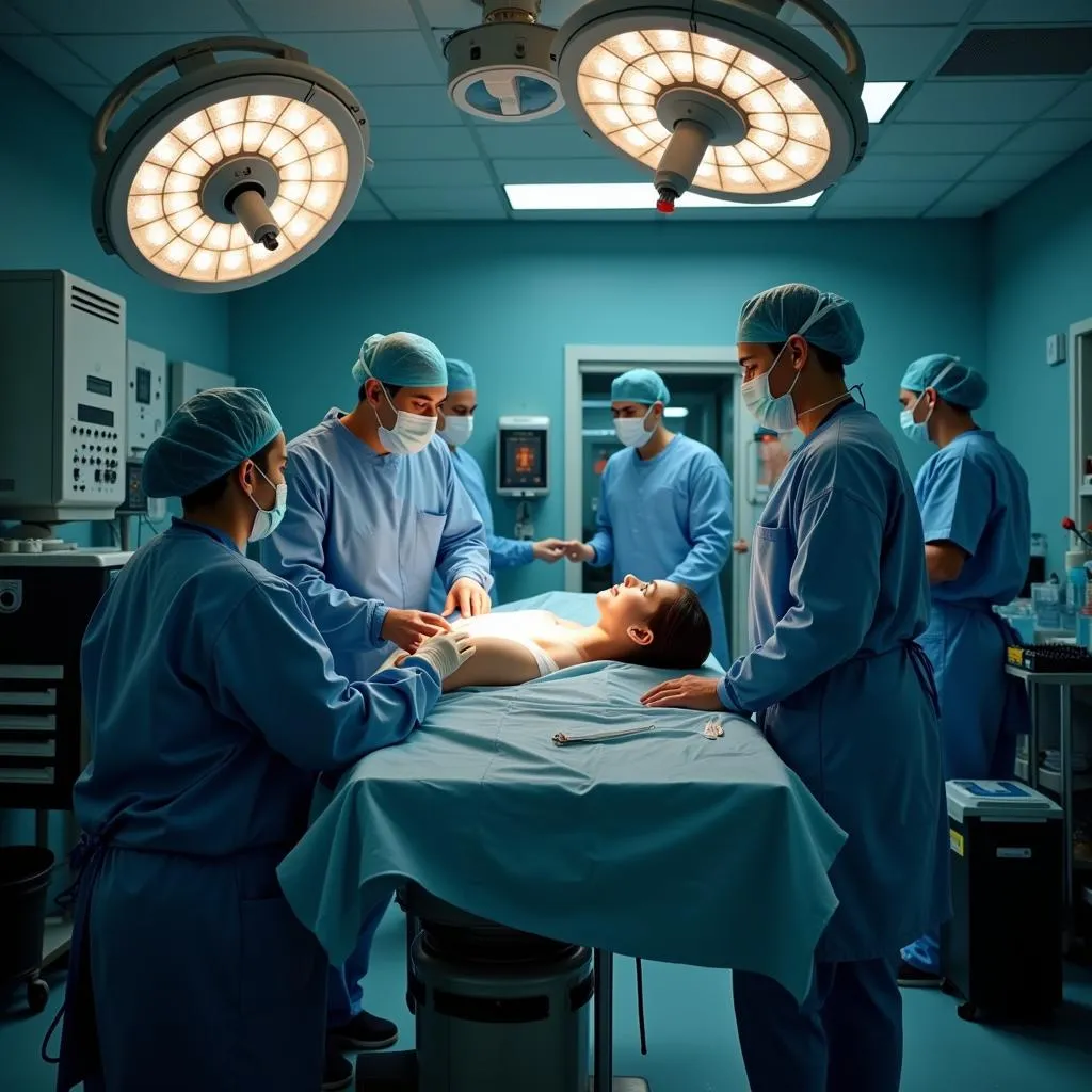 Medical Team Working Together in an Emergency Room