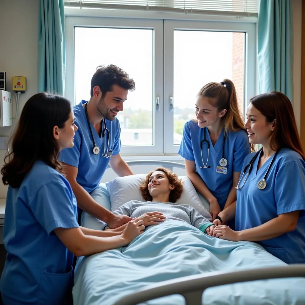 EMT Team Collaborating in Hospital