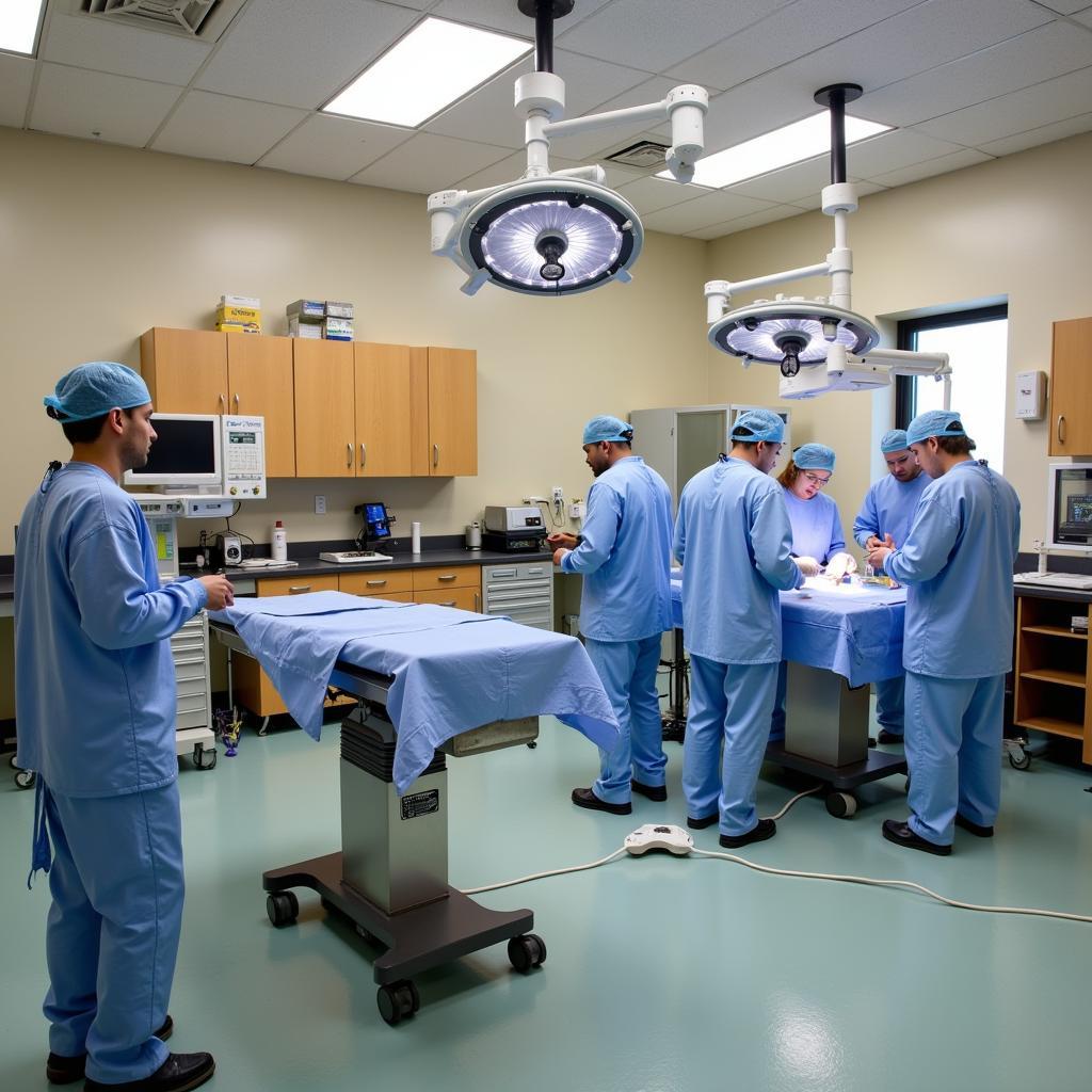 Advanced equine surgical suite at Johnson Family Equine Hospital