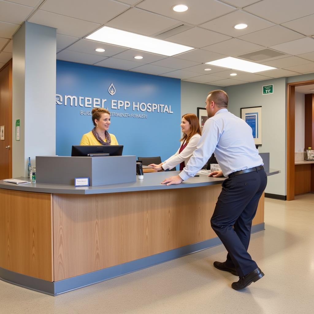 Erlanger Hospital Information Desk with Staff