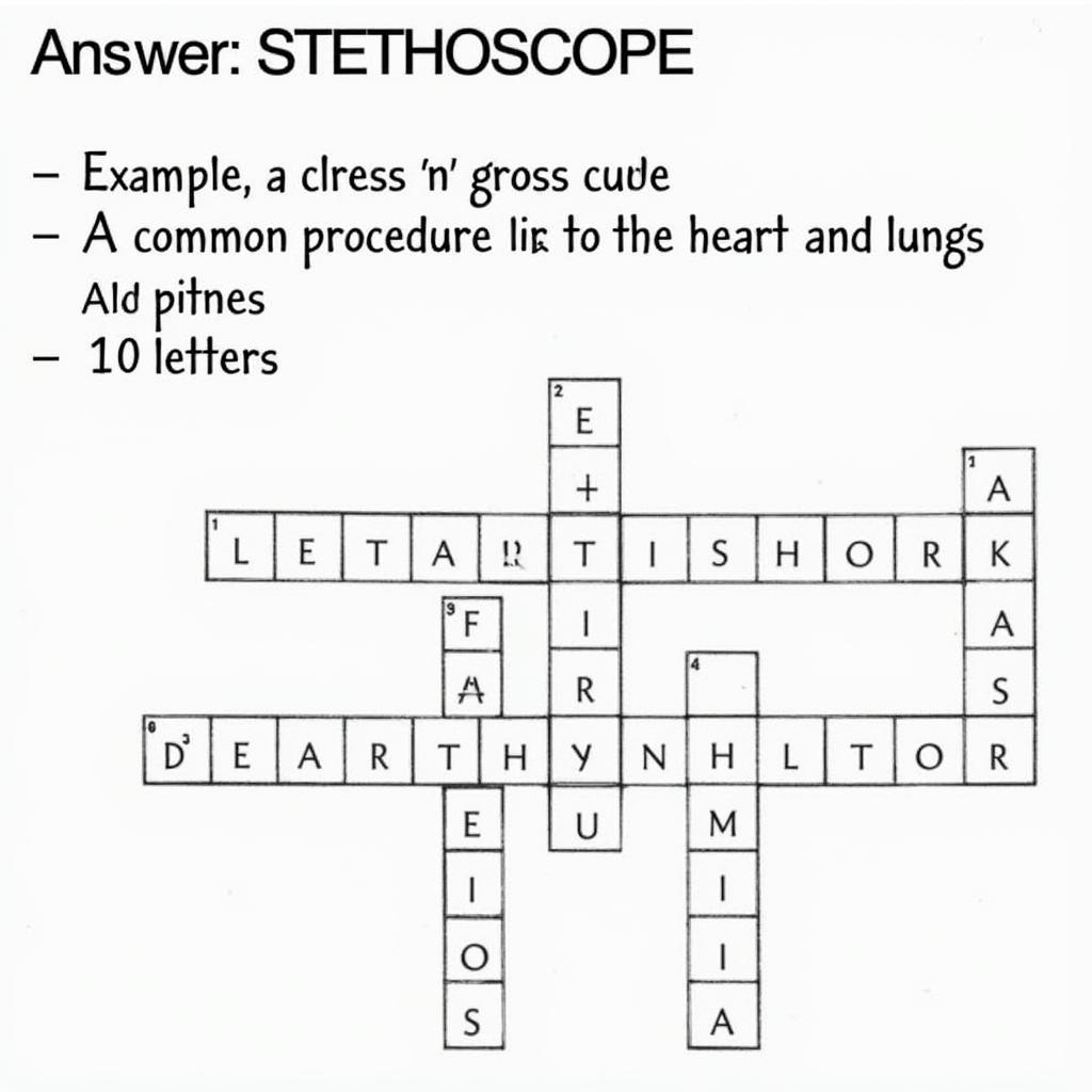  A close-up image of a hospital attachment crossword clue related to a specific medical procedure.