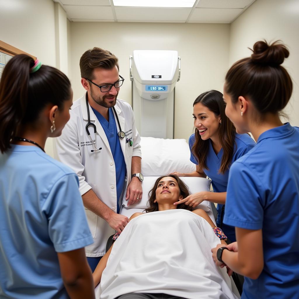 Radiation Oncology Team Meeting with Patient