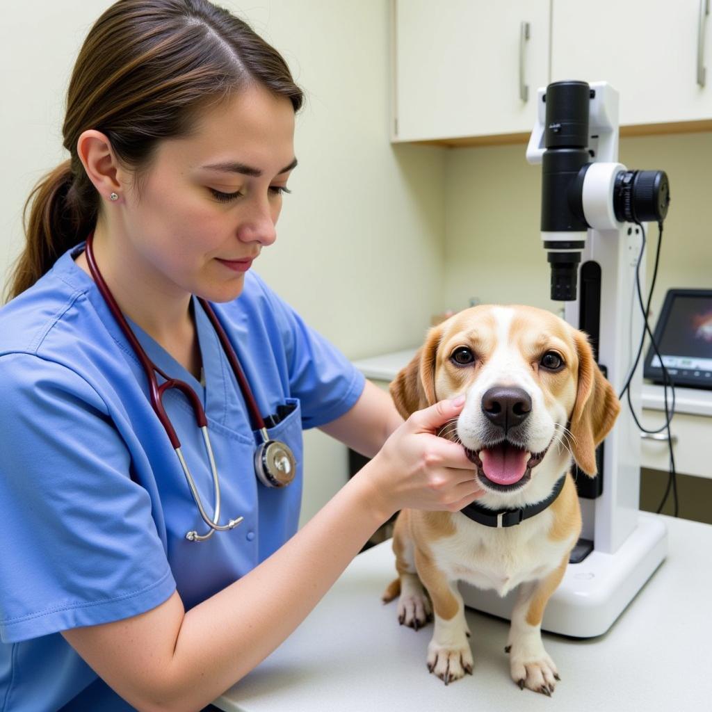 Expert Veterinarian Examining a Pet