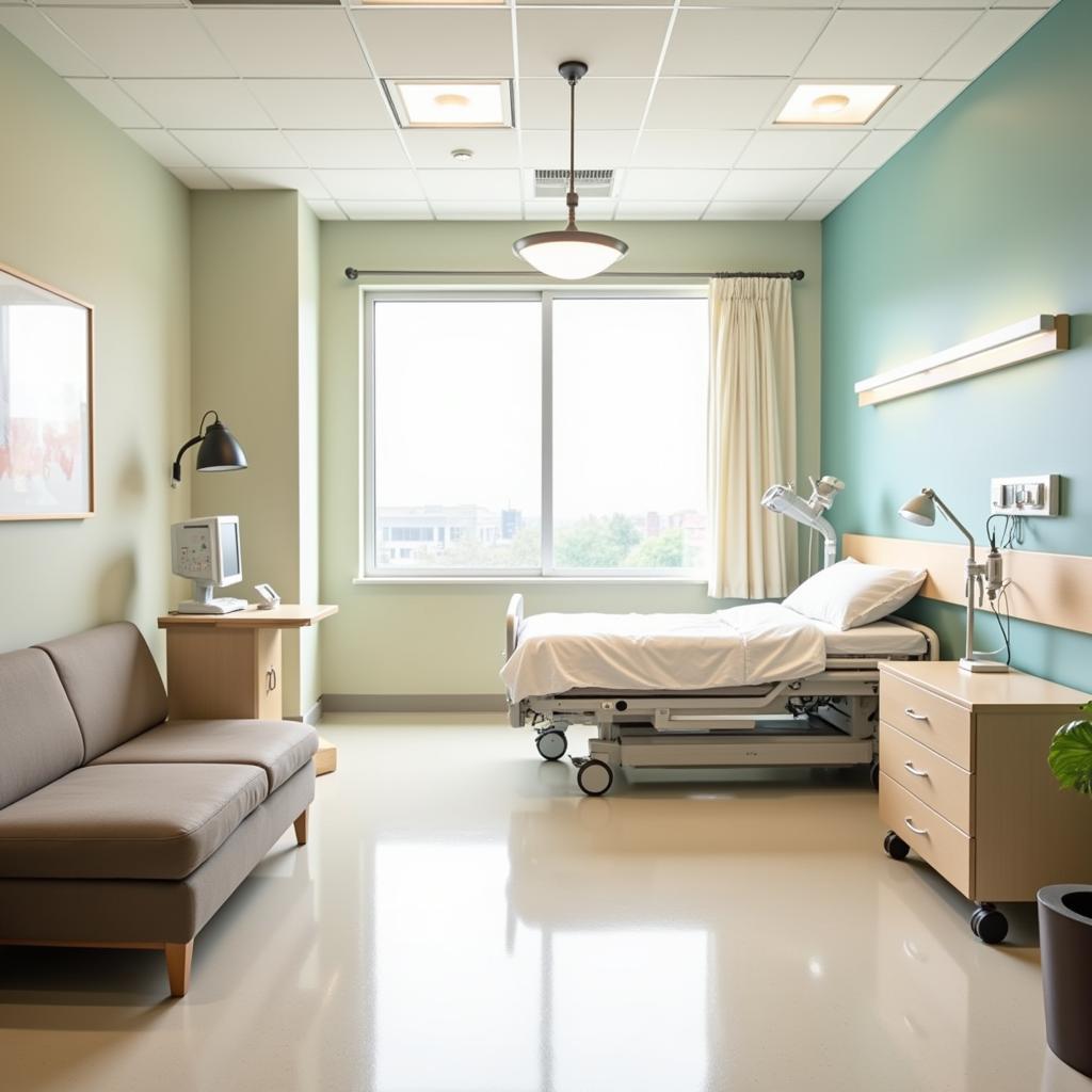 Comfortable and Modern Patient Room at Faro del Mayab