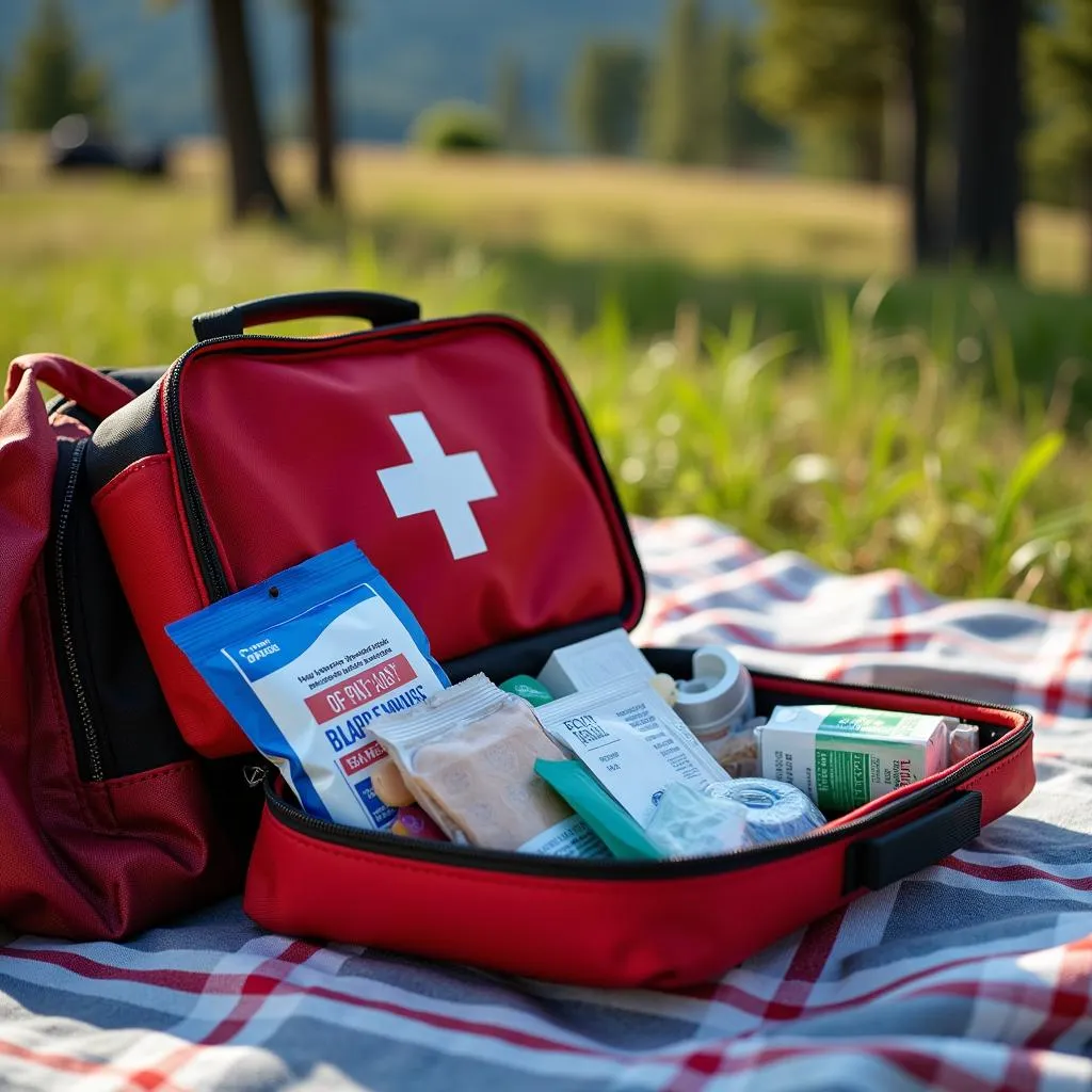 First-Aid Kit in National Park