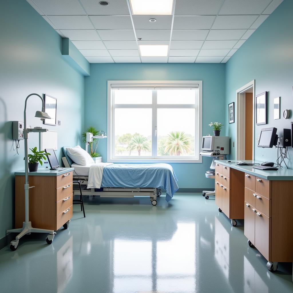 Modern and comfortable patient room in a Florida Magnet Hospital