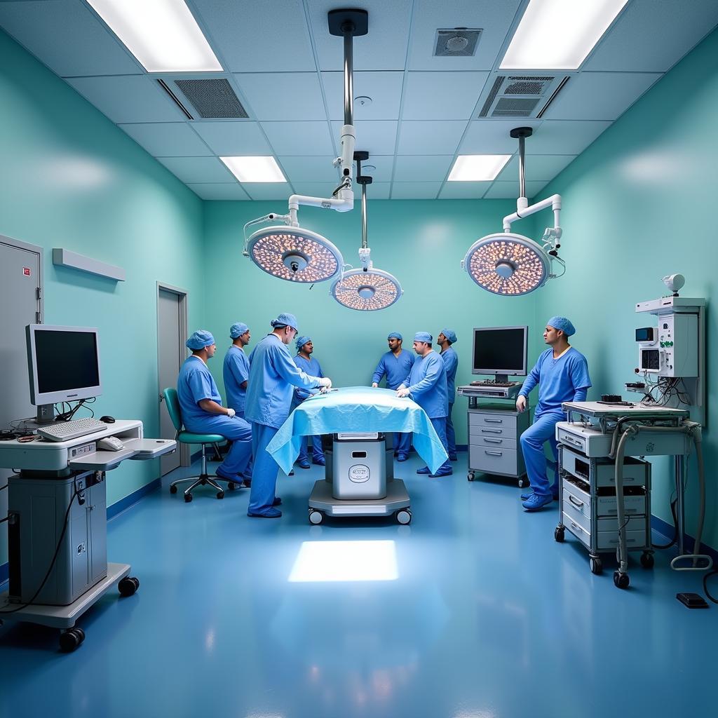 Advanced operating room with surgical equipment