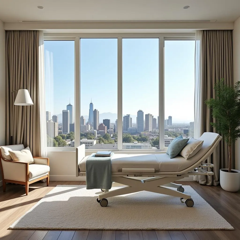 Serene Patient Room with Los Angeles City View