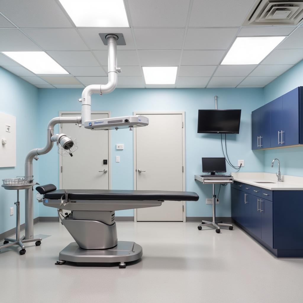 State-of-the-art surgical suite in a veterinary hospital